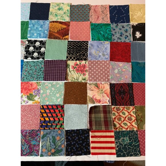 Vintage Cotton Quilting Squares Collection - 154 Pieces 2.5" - Picture 6 of 9